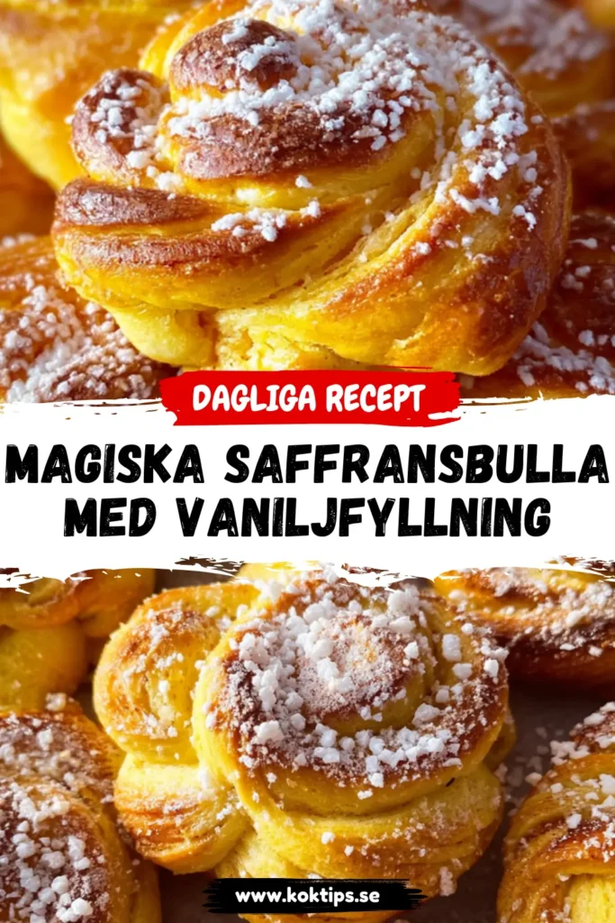 Magiska saffransbullar med vaniljfyllning