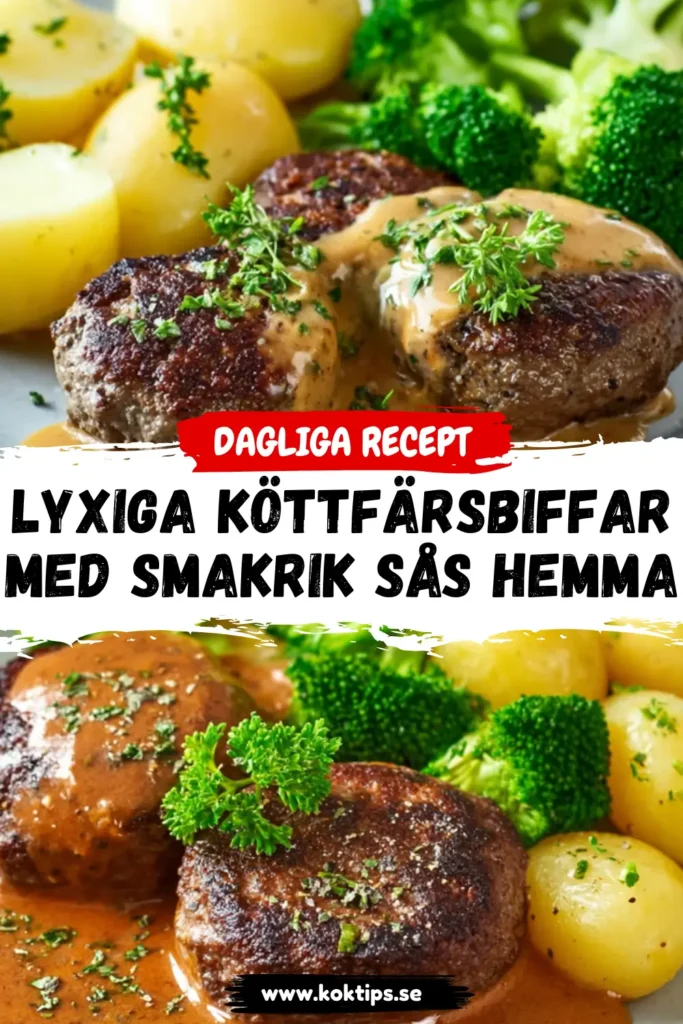 Lyxiga köttfärsbiffar med smakrik sås hemma