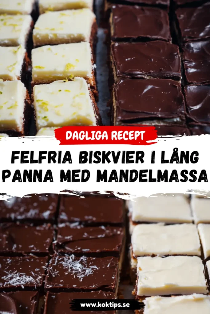 Felfria Biskvier i långpanna med mandelmassa