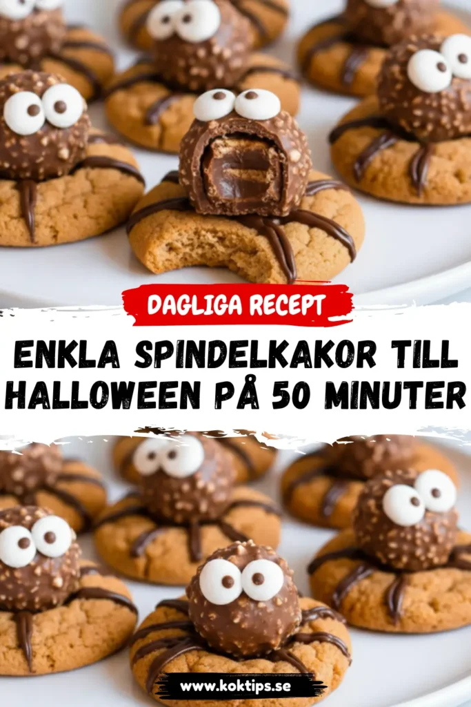 Enkla Spindelkakor till halloween på 50 minuter