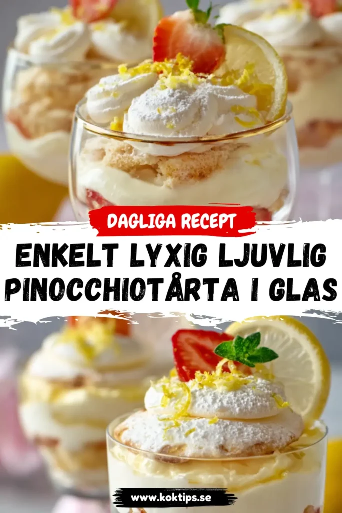Enkelt lyxig Ljuvlig Pinocchiotårta i glas