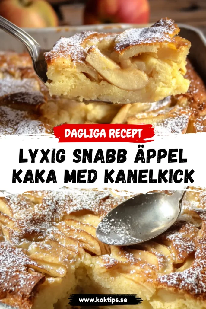 Lyxig Snabb äppelkaka med kanelkick