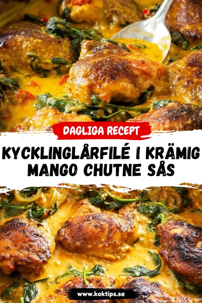 Kycklinglårfilé i krämig mango chutne sås