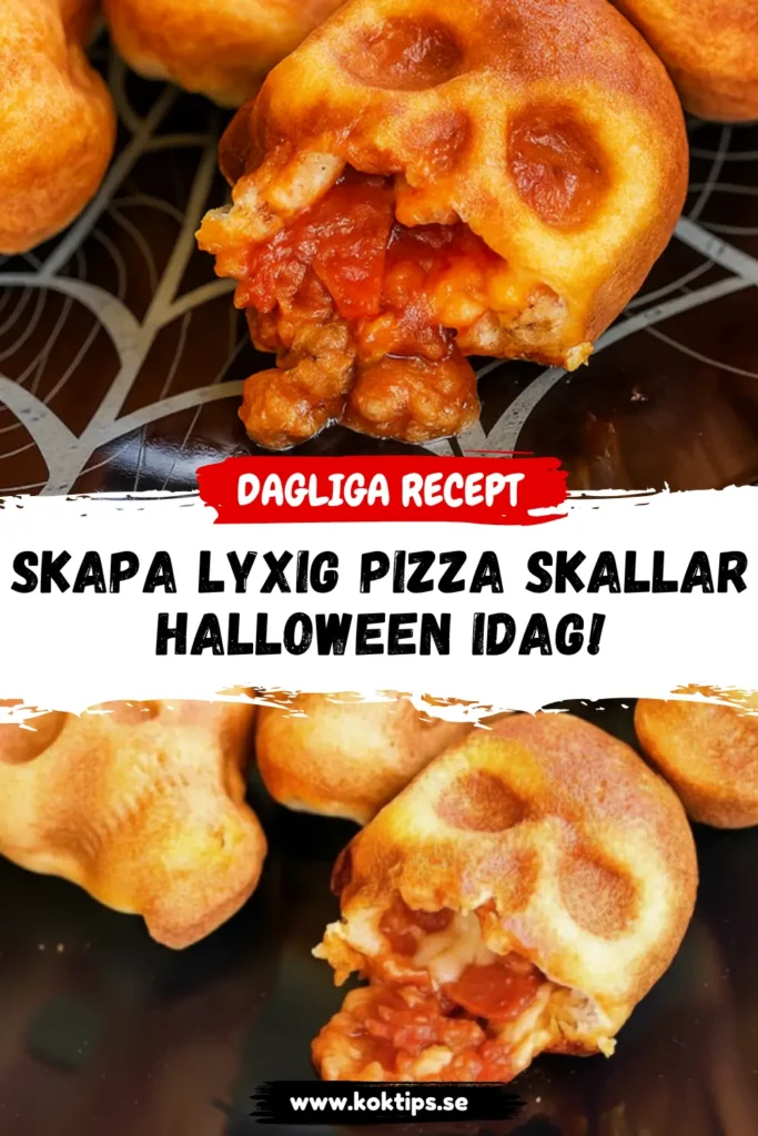Skapa lyxig Pizza skallar Halloween idag!