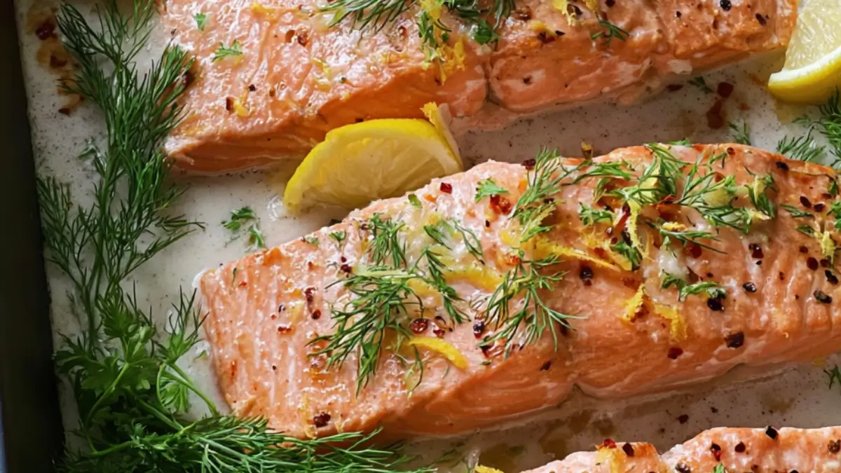 Perfekt Smörbakad citronlax med dill och citron