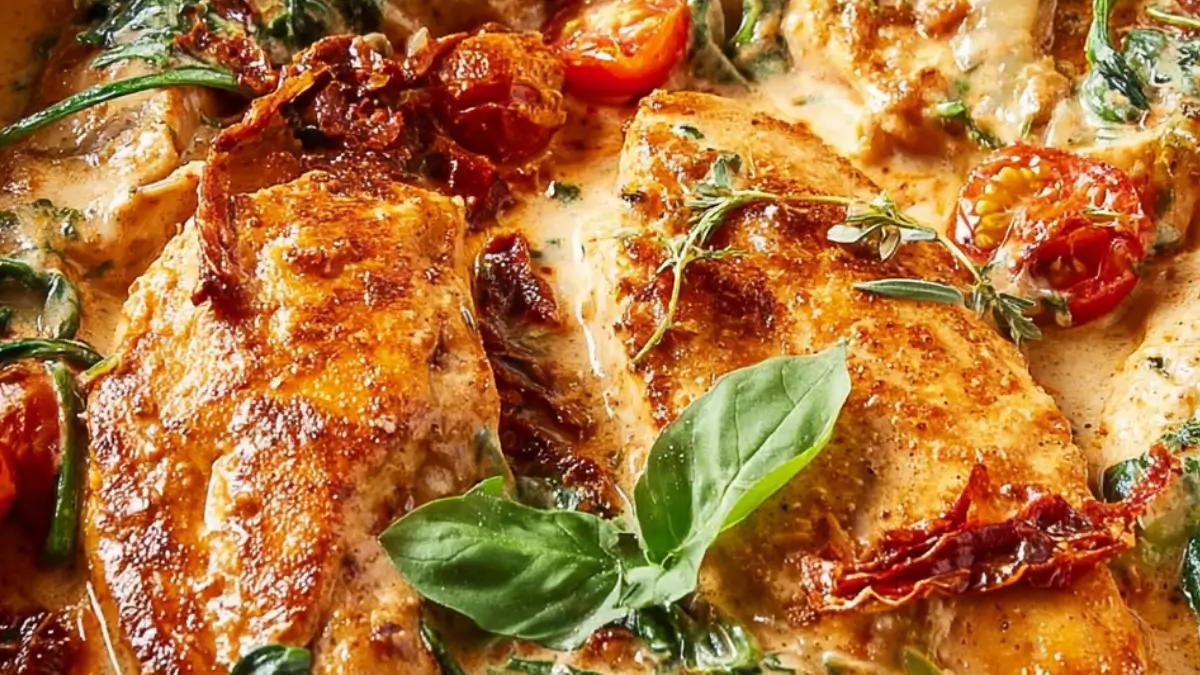 Perfekt Marry me chicken med färskost och spenat