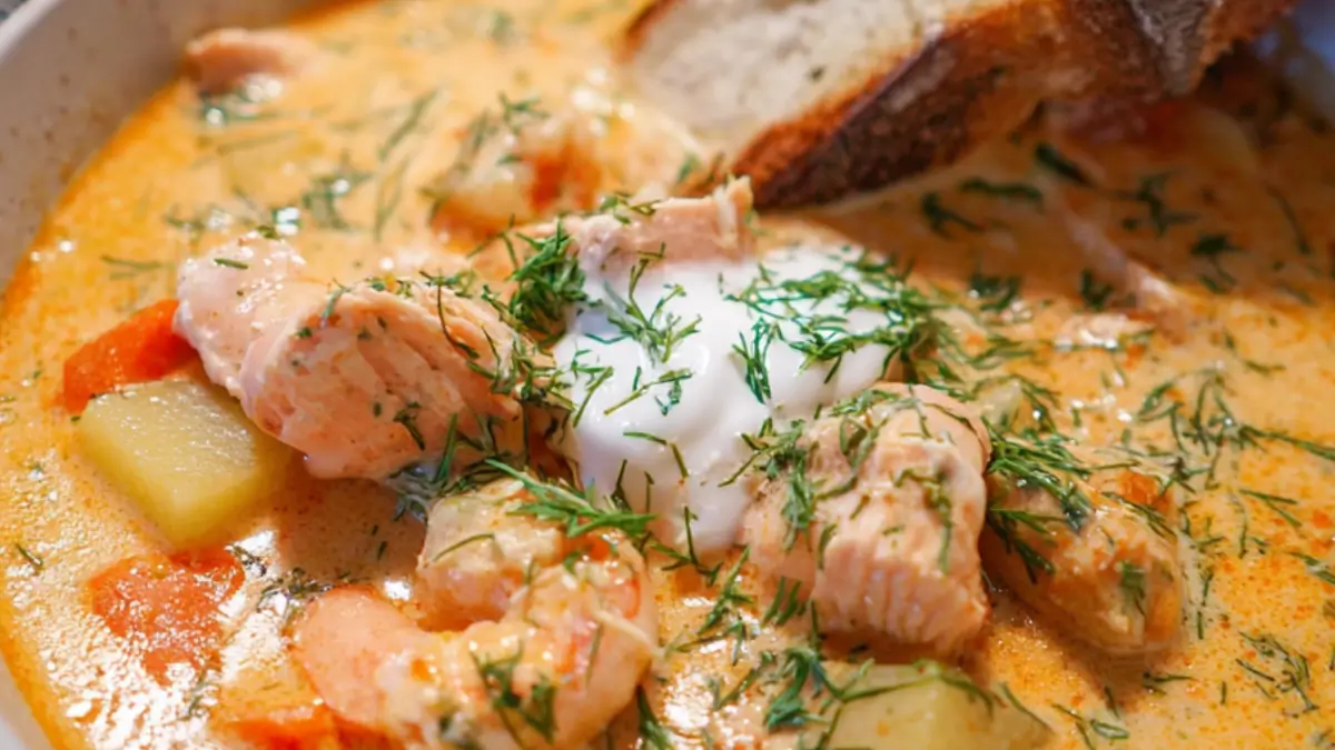 Fisksoppa med lax: Perfekt balans av smaker