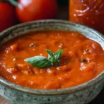 Hemkokt tomatsås på färska tomater