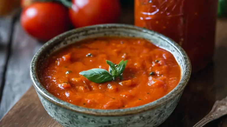Hemkokt tomatsås på färska tomater