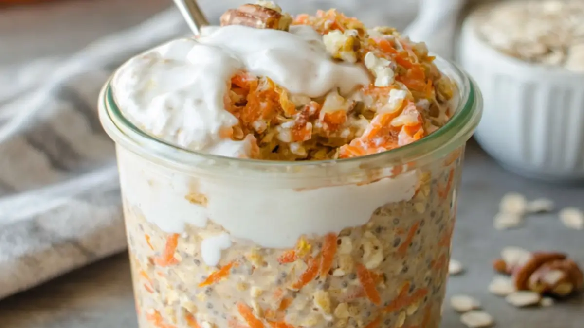 Morotskake Overnight Oats: Lyxig Frukost på 15 min
