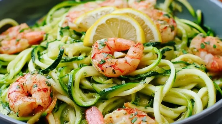 Njut av lyxig Zucchinipasta med räkor