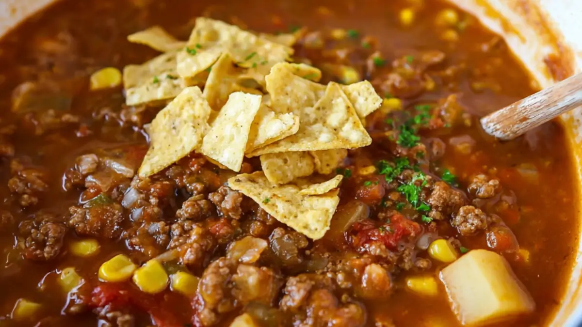 TexMex soppa med tortillachips på 50 minuter