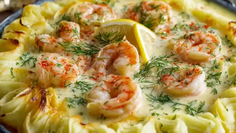 Fiskgratäng med citron och dillsås