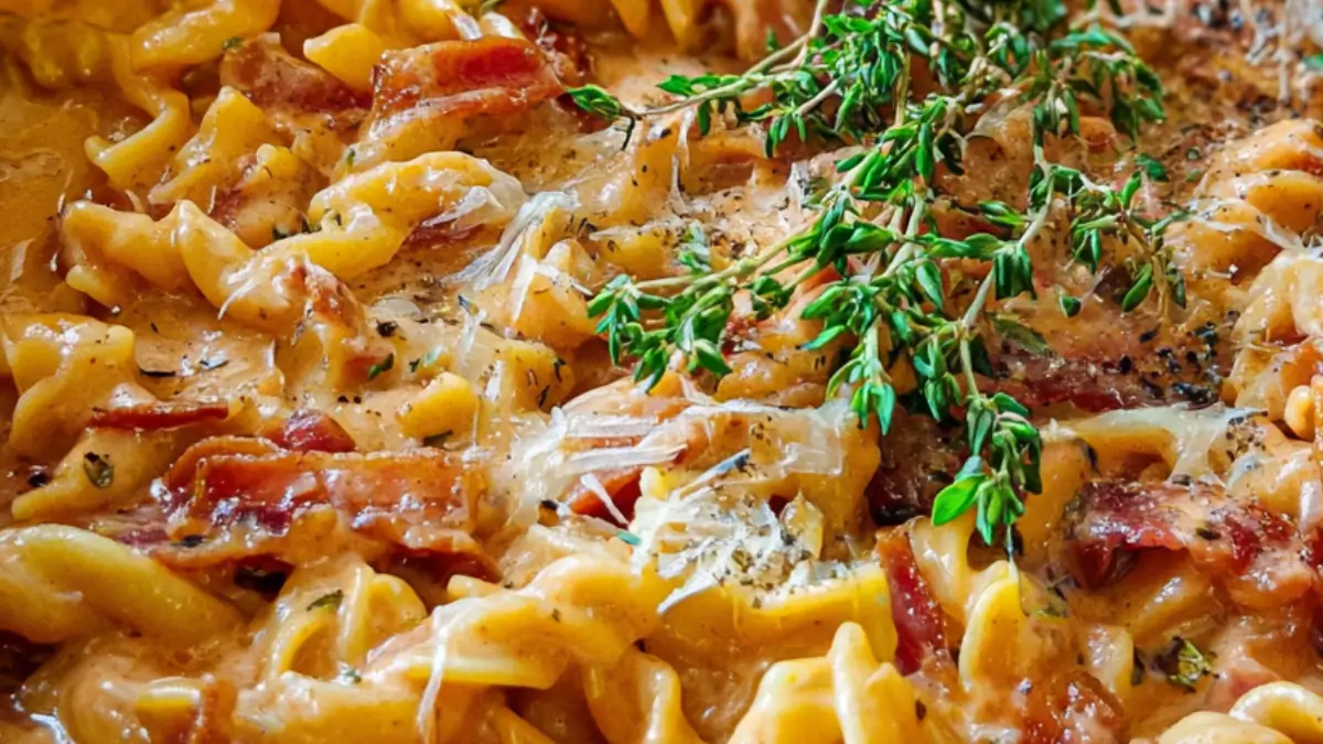 Pasta och bacon: Snabb middag på 35 minutes