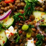 Perfekt Medelhavsinspirerad linsallad med smakrik dressing