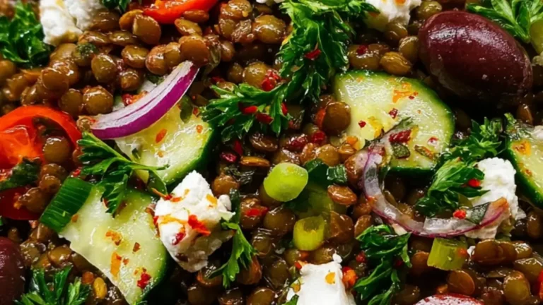 Perfekt Medelhavsinspirerad linsallad med smakrik dressing