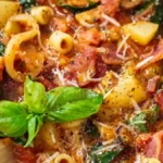 Enkel Minestronesoppa med bacon & lök