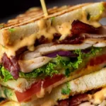 Lyxig Club sandwich sweet chili för finsmakare