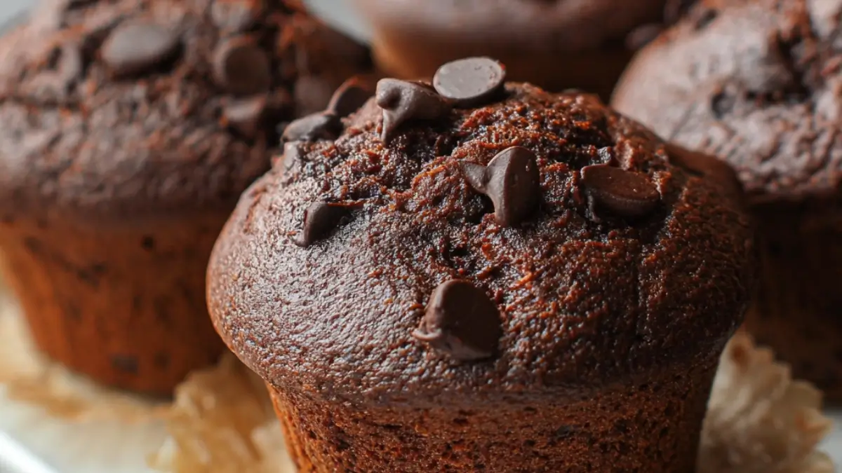 Enkla Dubbel Chokladmuffins för Chokladälskare