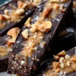 Sega chokladsnitt med salt jordnötstosca