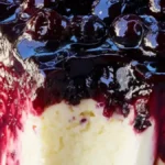 Felfri Citroncheesecake med blåbärskompott
