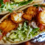 Friterad krispig fetaost i wraps