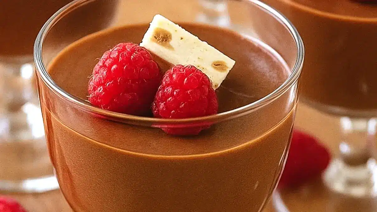 Lyxig nougatpannacotta på 25 minuter