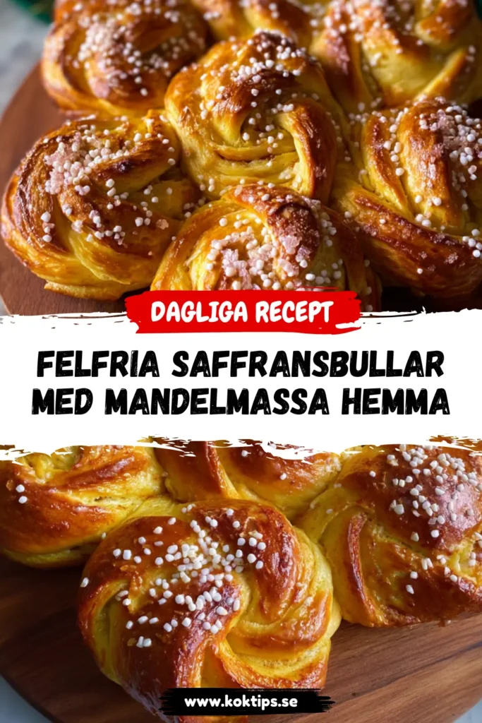 Felfria Saffransbullar med mandelmassa hemma