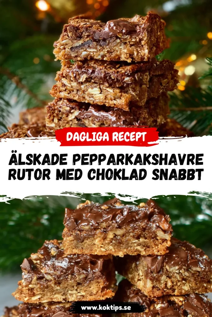 Älskade Pepparkakshavrerutor med choklad snabbt