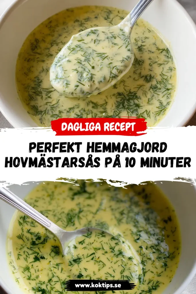 Perfekt Hemmagjord Hovmästarsås på 10 Minuter