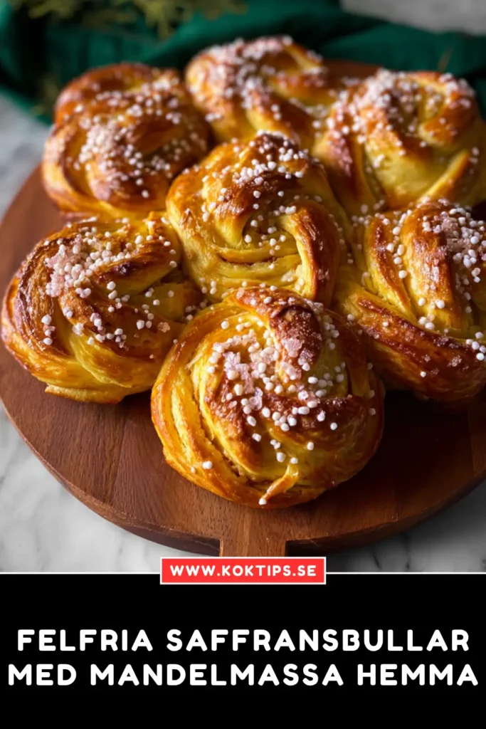 Felfria Saffransbullar med mandelmassa hemma