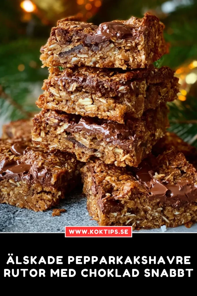 Älskade Pepparkakshavrerutor med choklad snabbt
