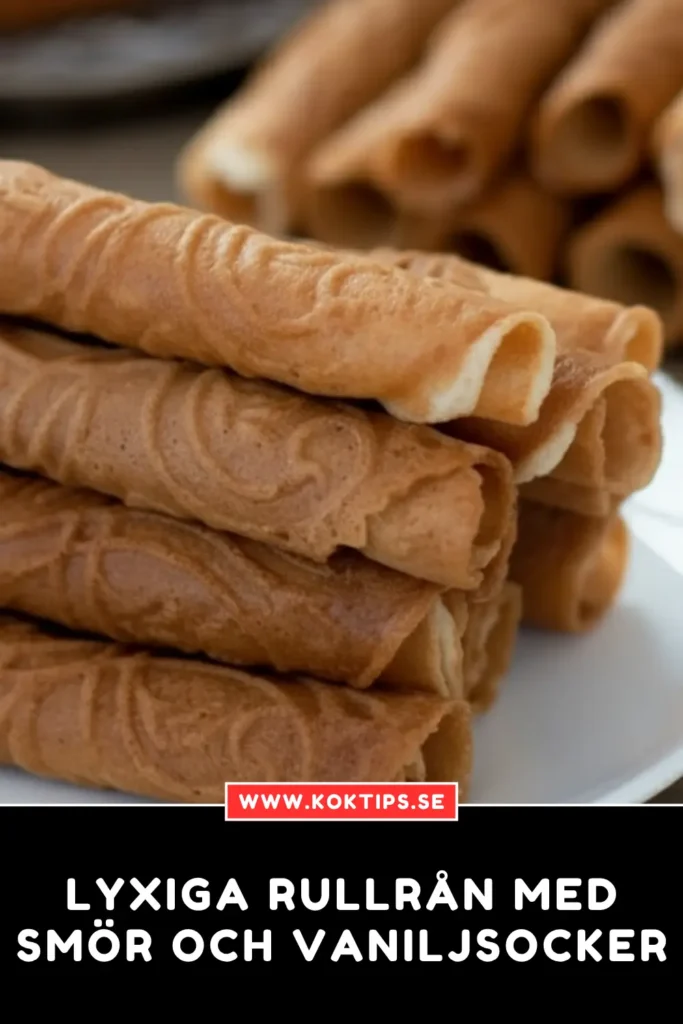 Lyxiga Rullrån med Smör och Vaniljsocker