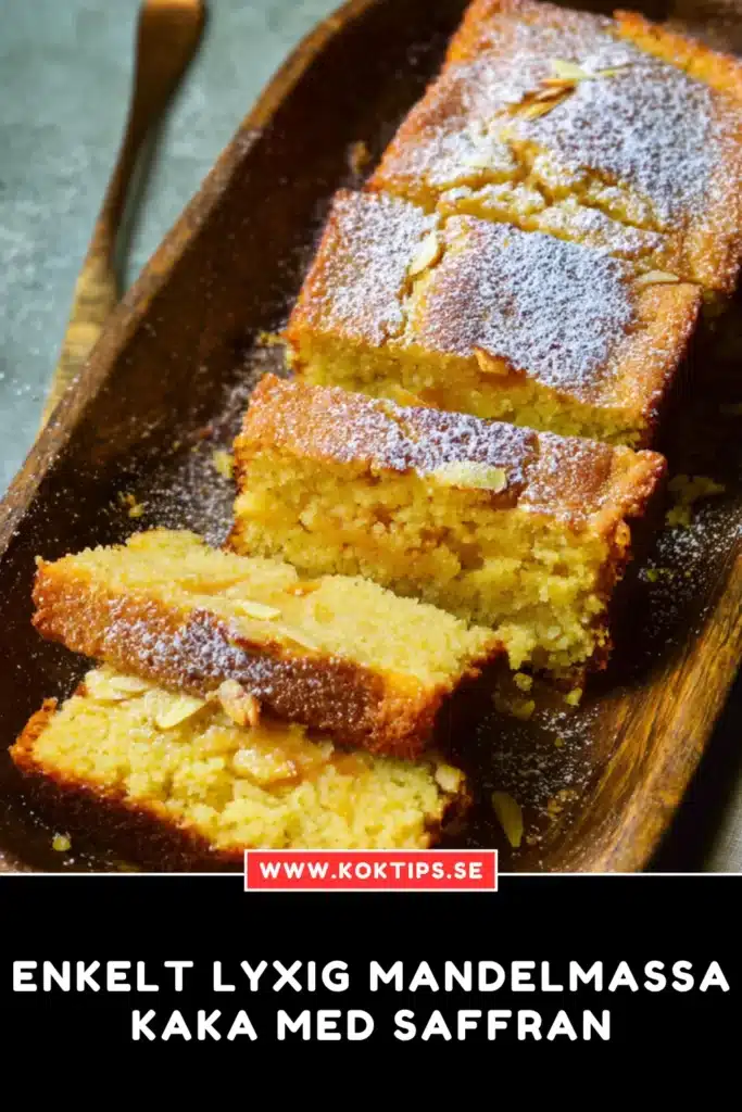 Enkelt lyxig Mandelmassakaka med saffran