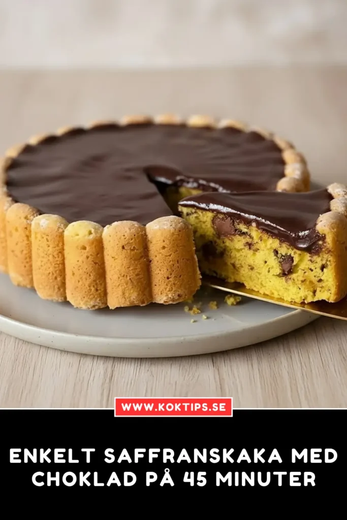 Enkelt Saffranskaka med choklad på 45 minuter