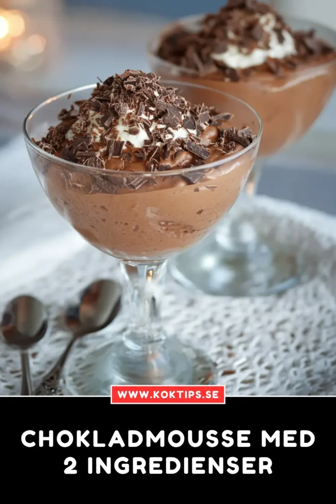 Chokladmousse med 2 ingredienser