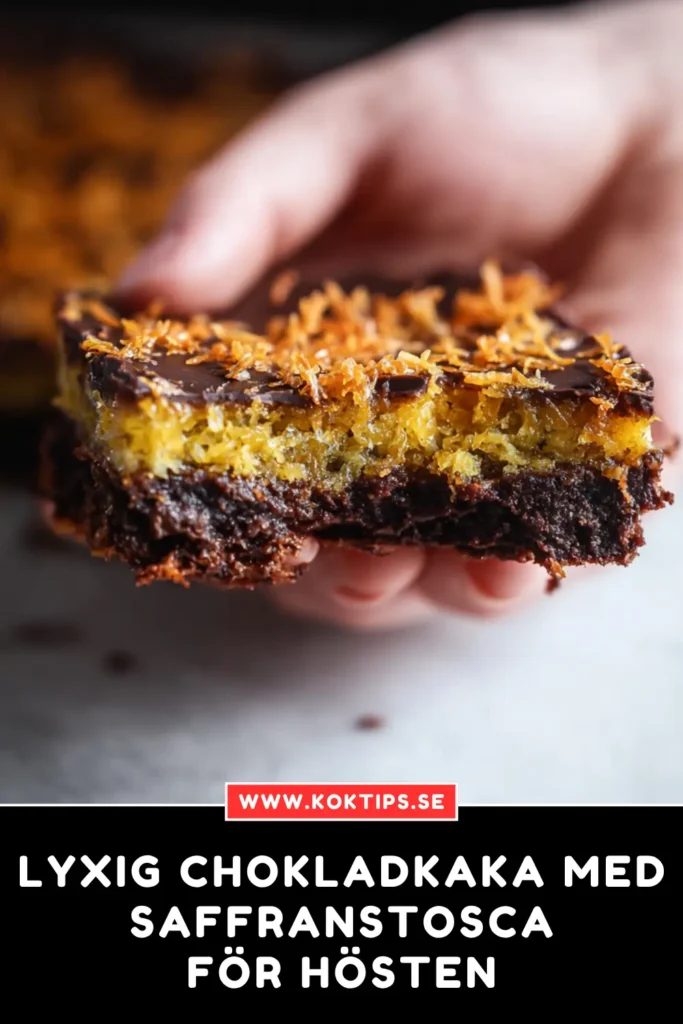 Lyxig Chokladkaka med saffranstosca för hösten