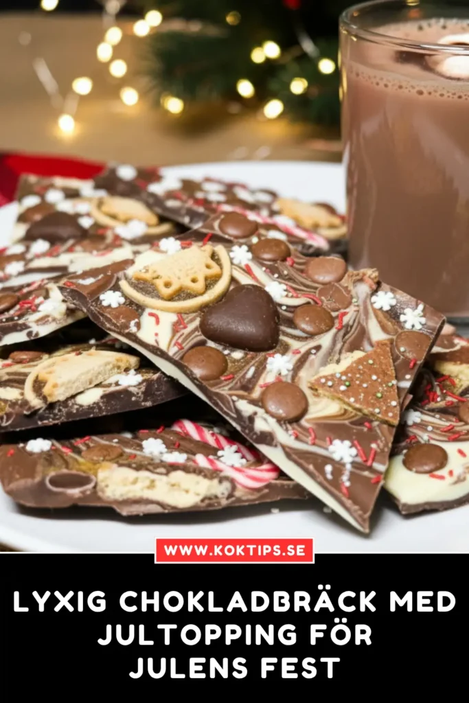 Lyxig Chokladbräck med jultopping för julens fest