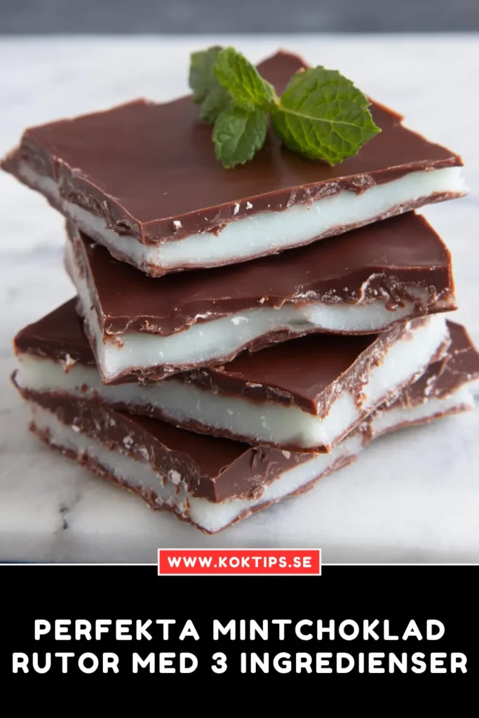 Perfekta Mintchokladrutor med 3 Huvudingredienser