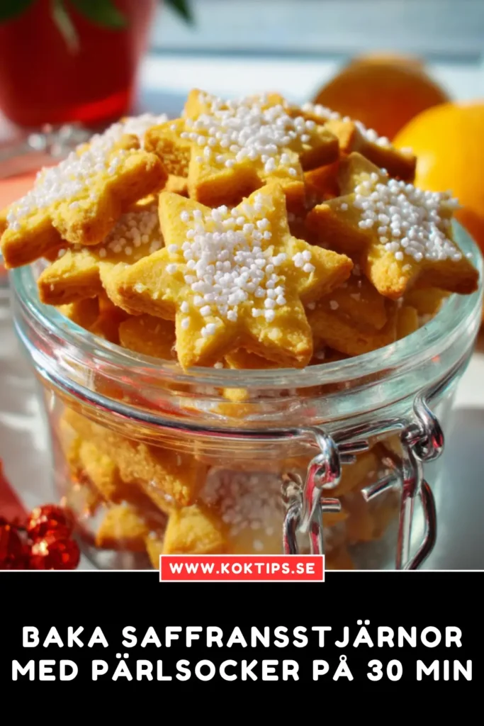 Baka Saffransstjärnor med pärlsocker på 30 min