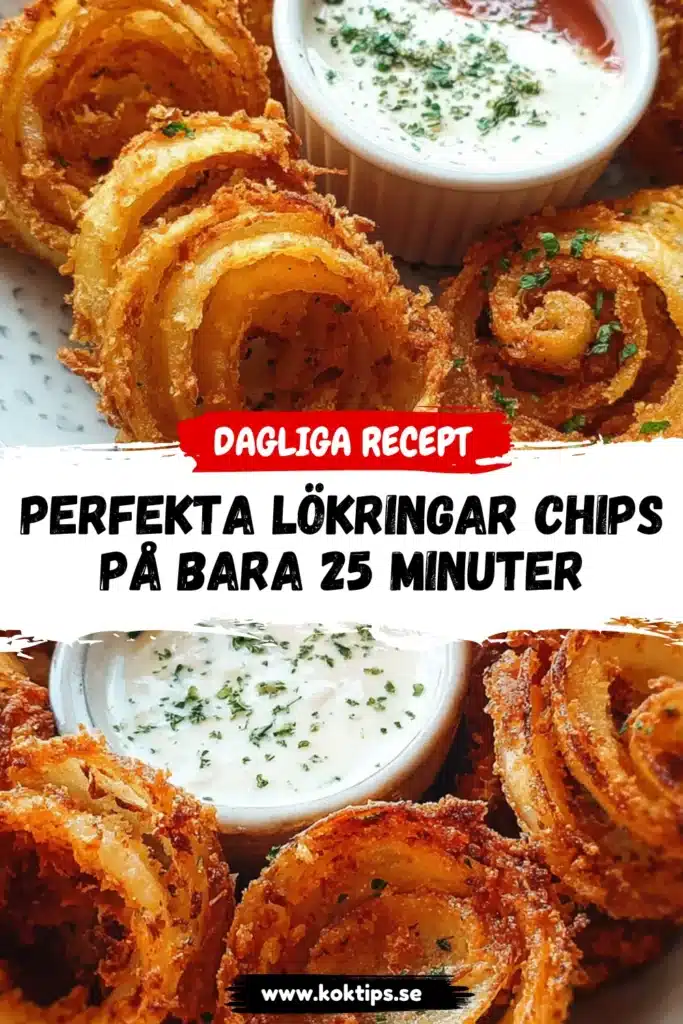 Perfekta lökringar chips på bara 25 minuter