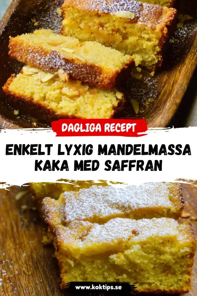 Enkelt lyxig Mandelmassakaka med saffran