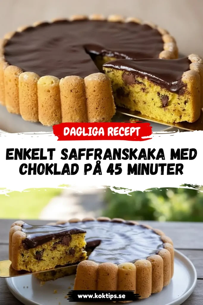 Enkelt Saffranskaka med choklad på 45 minuter