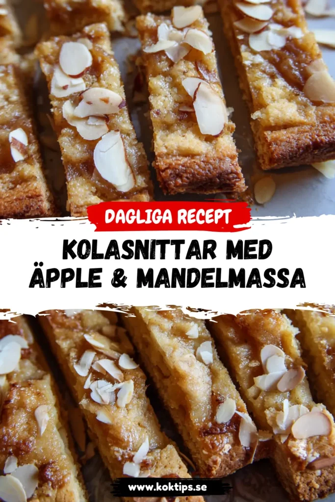Kolasnittar med äpple mandelmassa höstens godaste småkaka