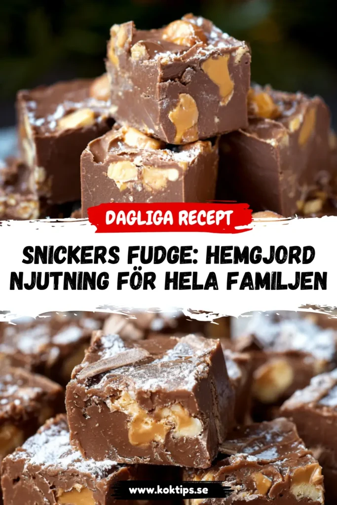 Snickers fudge: Hemgjord njutning för hela familjen