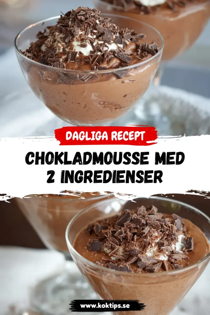 Chokladmousse med 2 ingredienser