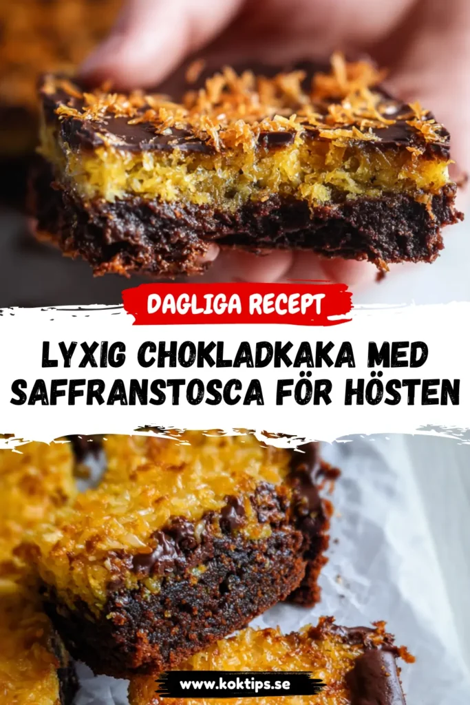 Lyxig Chokladkaka med saffranstosca för hösten