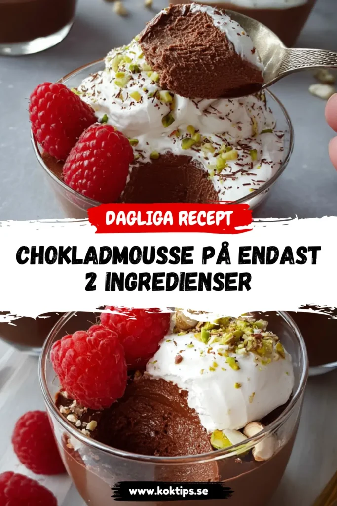 Chokladmousse på endast 2 ingredienser