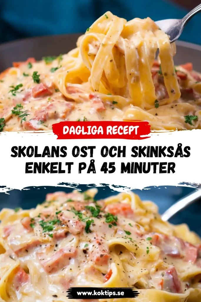 Skolans ost och skinksås: Enkelt på 45 minuter