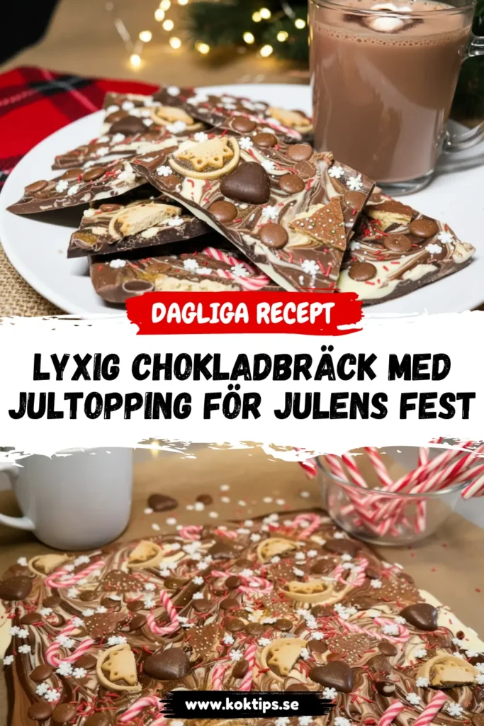 Lyxig Chokladbräck med jultopping för julens fest